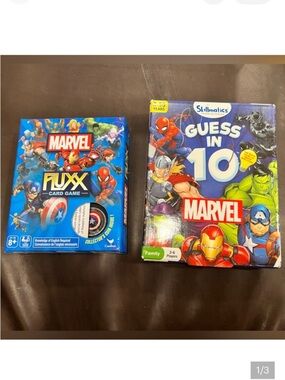 2 Marvel Card GamesMarvel Fluxx and Guess in 10 Game Set